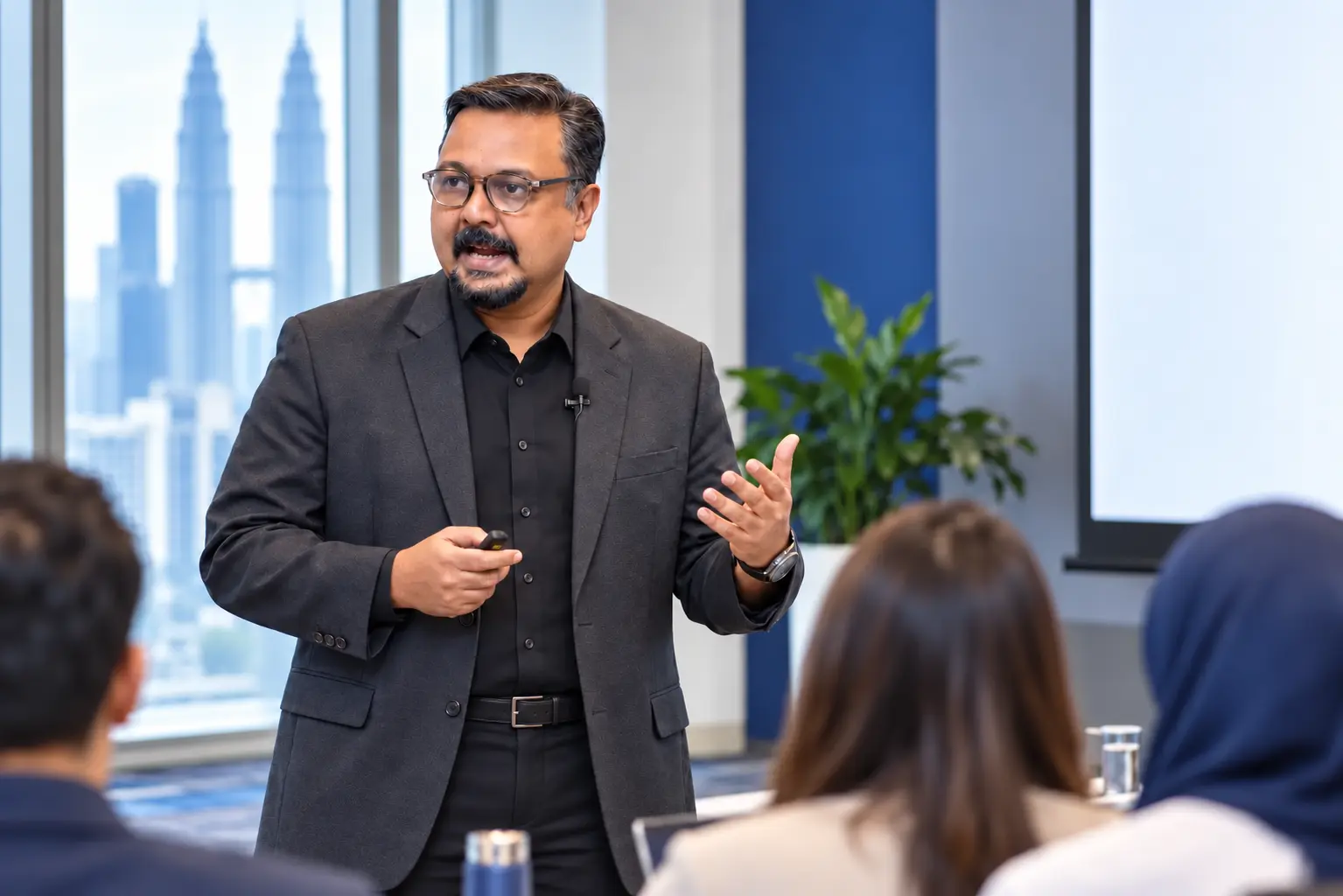 Navin Nair delivering corporate presentation training in Malaysia